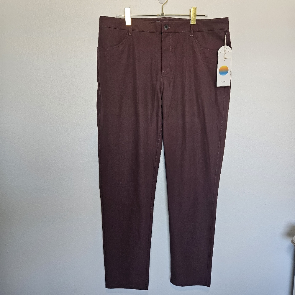 NWT Vuori | Meta Pant Athletic Slim Fit Chesnut 32", Mens 38 - Picture 5 of 10